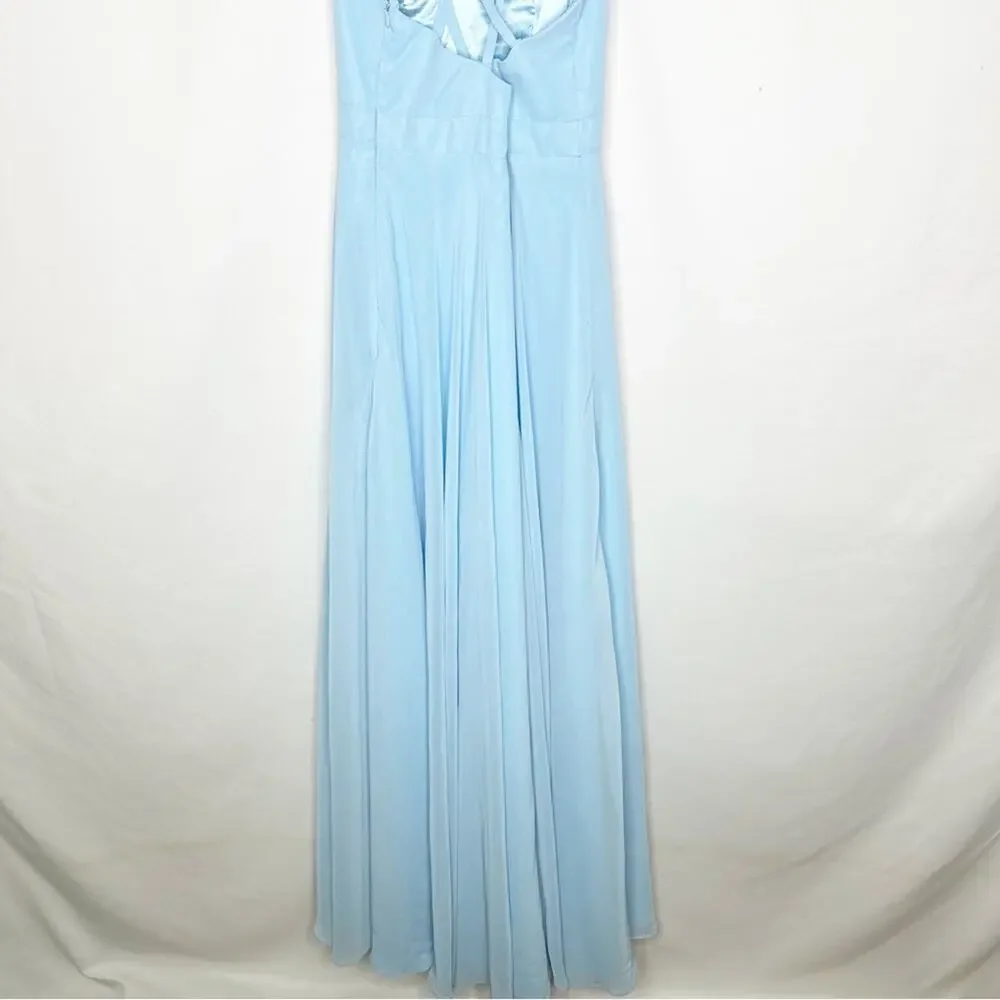 FAVIANA Blue Ruffle Skirt Gown in Size 2 - Picture 4 of 9
